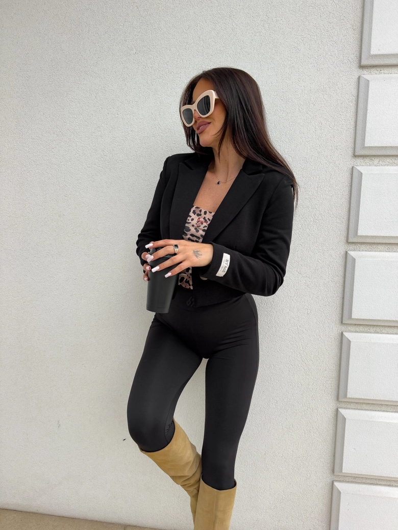 Marynarka dresowa SLIM - czarna