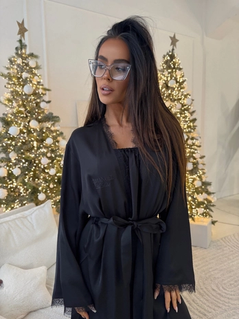 Szlafrok PEARL czarny