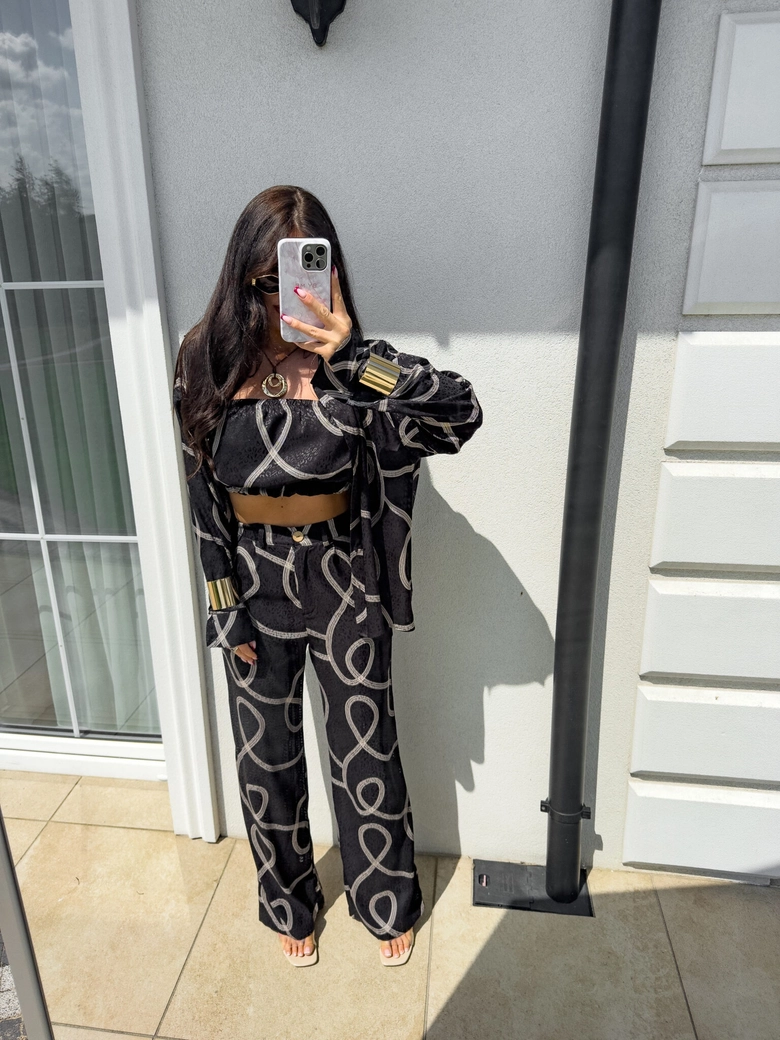 Komplet LAURENT print – czarny