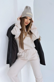 Czapka BG Rosa | beż melanż