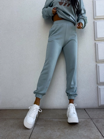 Spodnie dresowe CLASSIC - szałwiowe