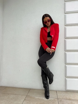 Marynarka dresowa SLIM - czerwona