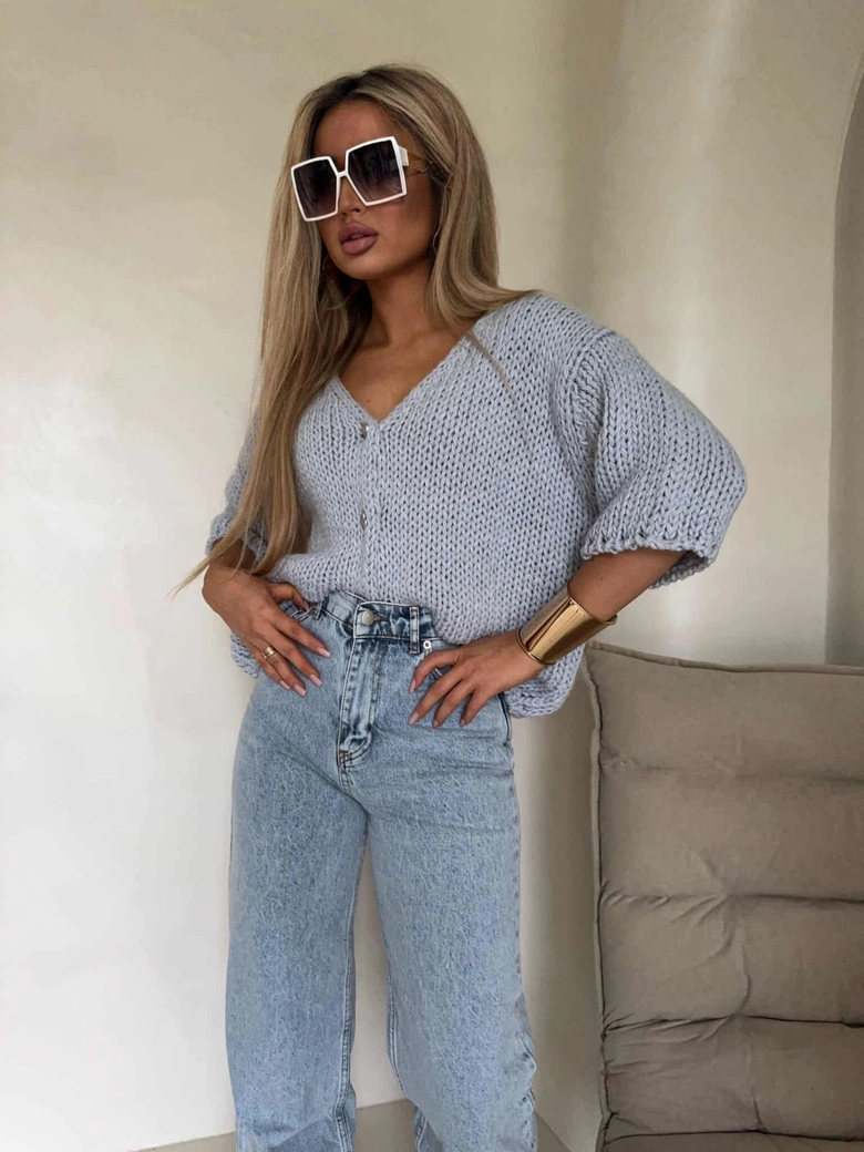 Kardigan ROYAL - chłodny błękit