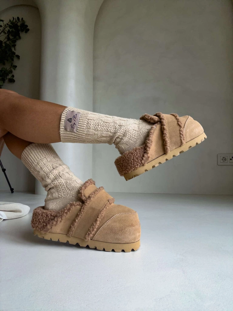 Skarpety WOOL – beżowe