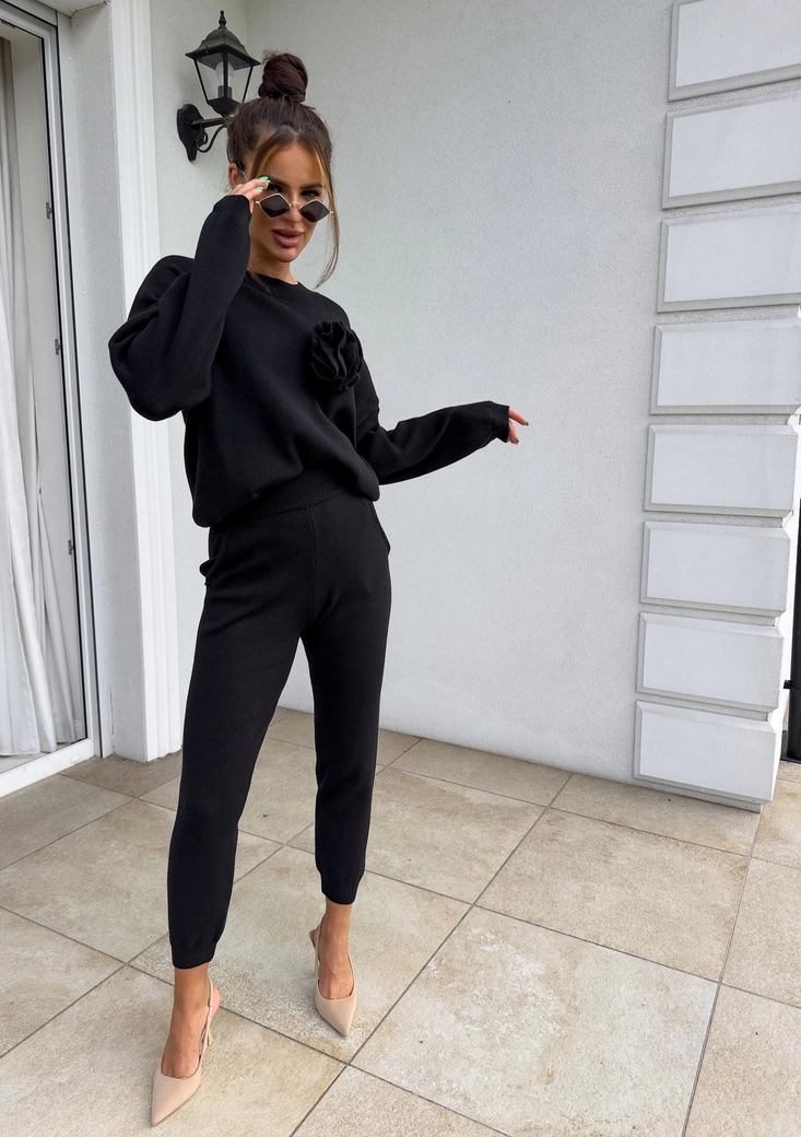 Komplet DELANI LONG – czarny N16667