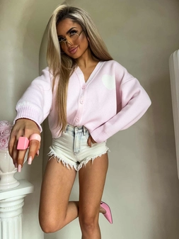 Kardigan SERCA - jasny róż