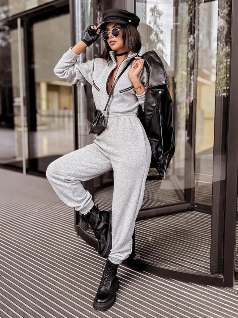 Kombinezon szary melanż Barb B293