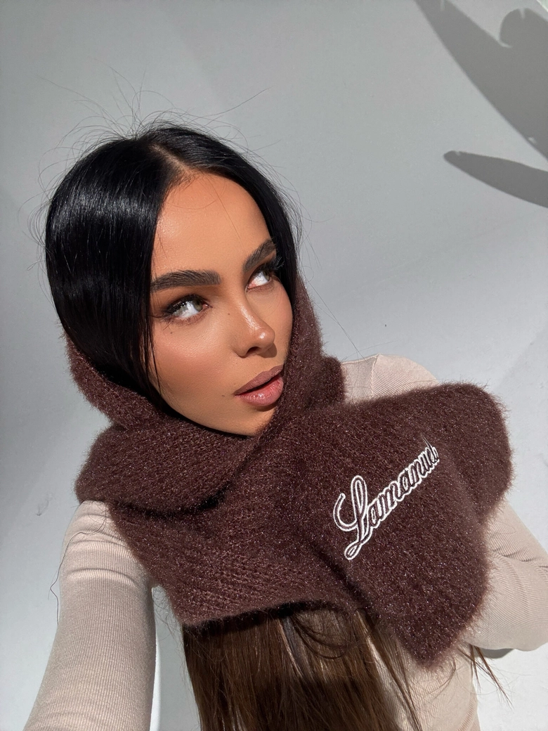 Szalik SNOWY czekolada