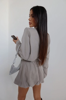Spódnica VELVET stalowa