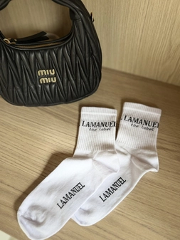 Skarpety LABEL białe/czarne