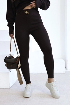 Legginsy damskie BG Goddess | gorzka czekolada