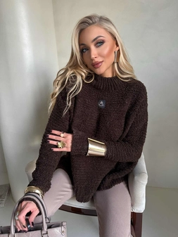 Sweter BUCLA – czekoladowy