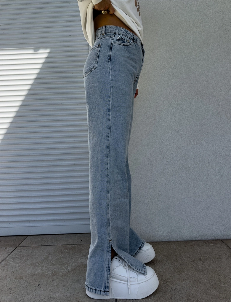 Jeansy MOM FIT FLARED – dark jeans