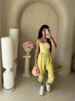 Spodnie dresowe CLASSIC - cytrynowe