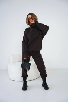 Bluza damska BG Say yes | gorzka czekolada