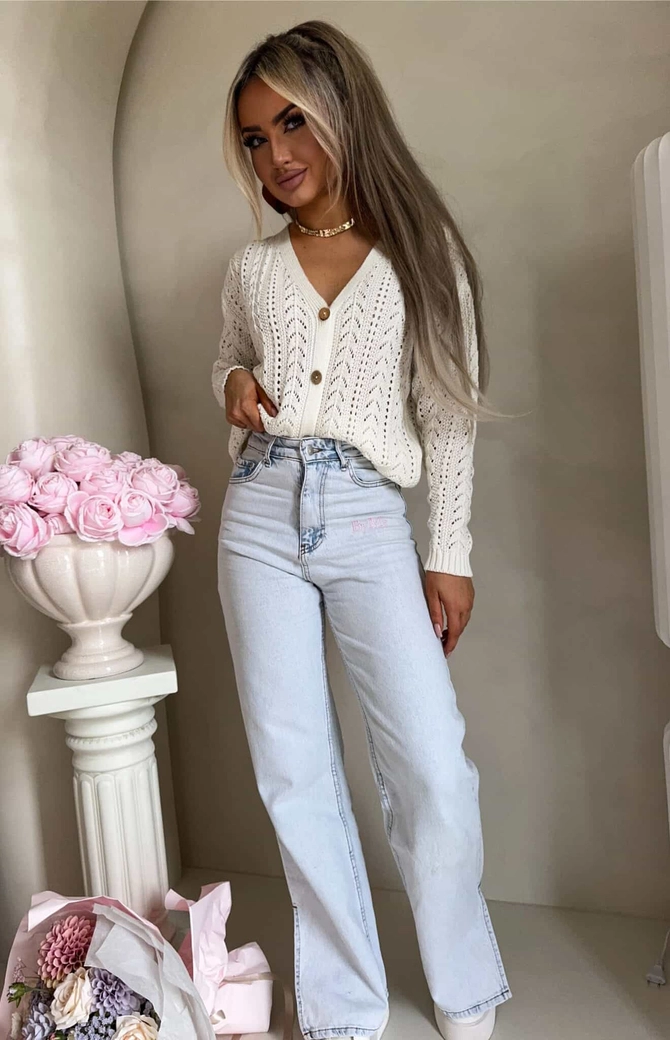 Sweter WOOD – ecru