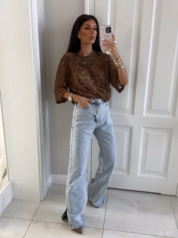 Bluzka MARMARIS welur - mleczna czekolada