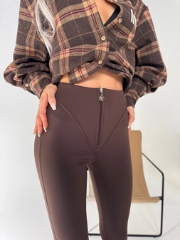 Spodnie NORTH czekolada