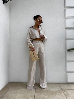 Koszula OVER SPRING natural – ciepły beż