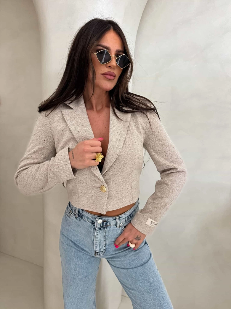 Marynarka SLIM melange - multi