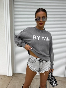 Dekatyzowana bluza DOSE - szara