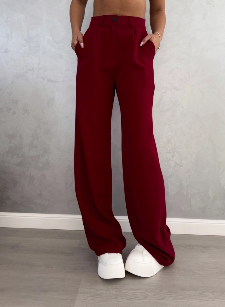 Spodnie SIMPLE - wino T18236