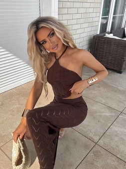 Komplet MARBELLA - czekoladowa