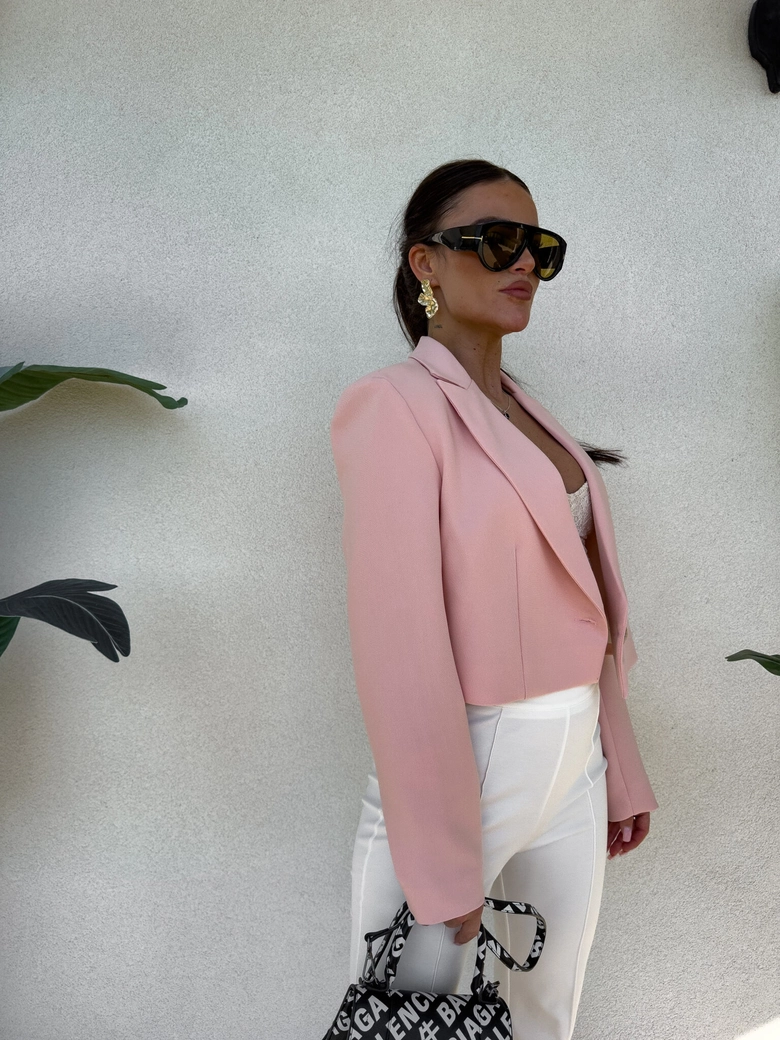 Marynarka SLIM - pudrowy róż