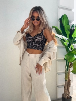 Spodnie SIMPLE natural - jasny beż