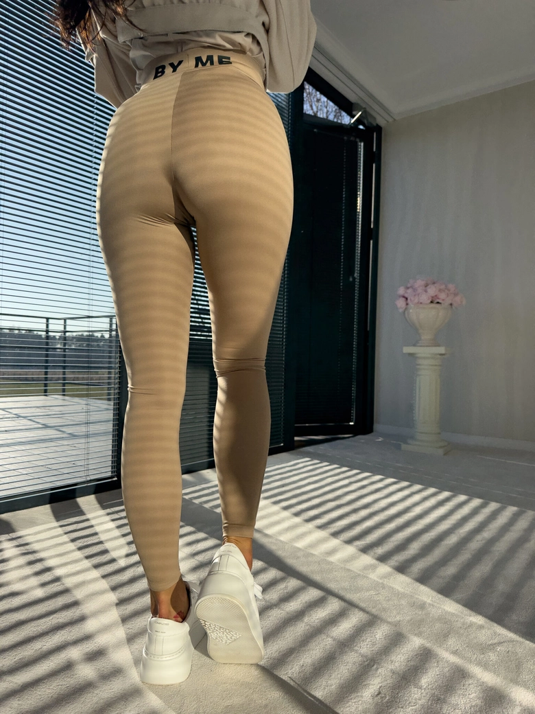 Legginsy GYM - ciemny beż