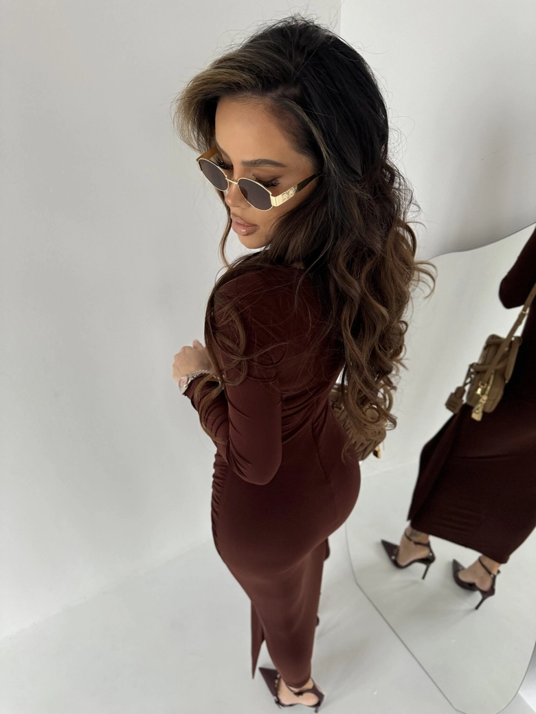 Sukienka SAINT brąz A18439