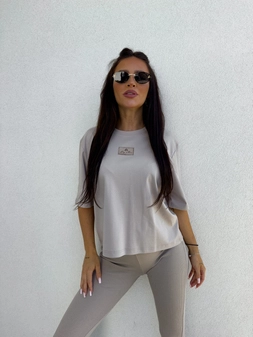 T-SHIRT COTTON - taupe