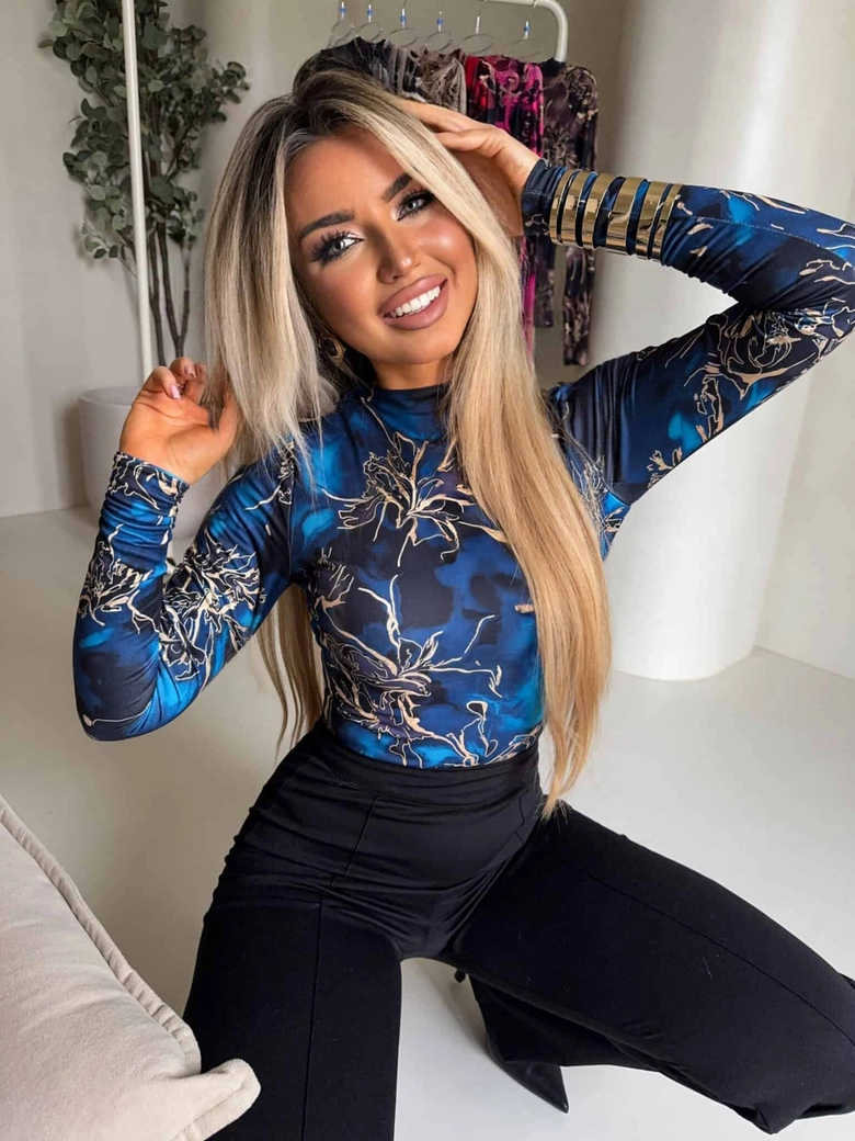 Bluzka SKIN CHAOS – niebieski