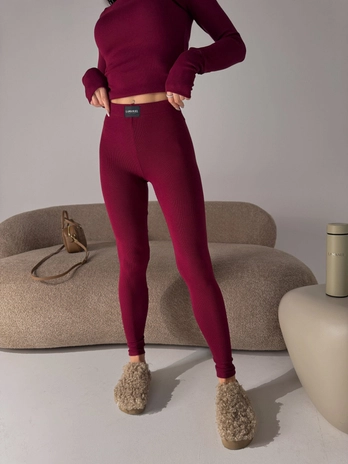 Legginsy FLOW bordo