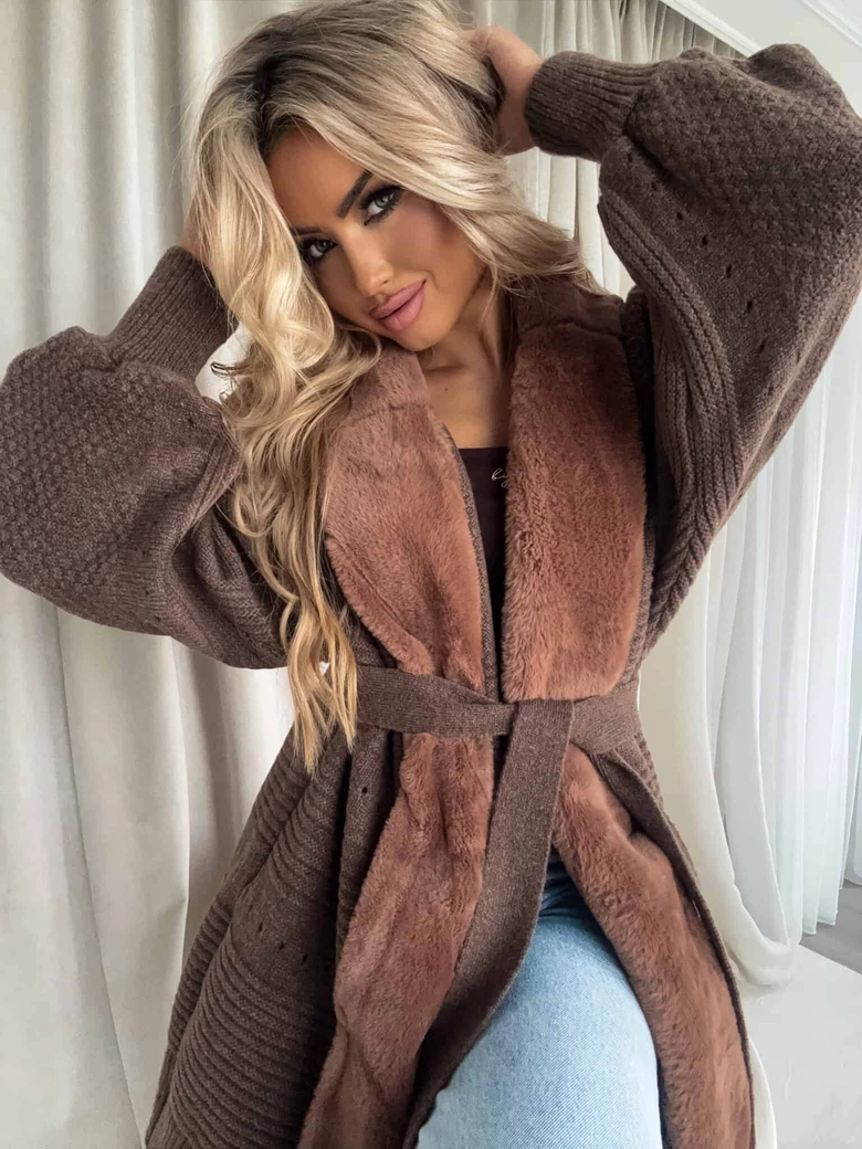 Kardigan DREAM - czekoladowy