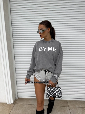 Dekatyzowana bluza DOSE - szara