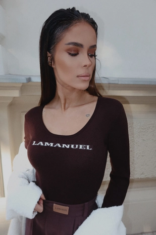 Sweter MAIN ONE czekolada