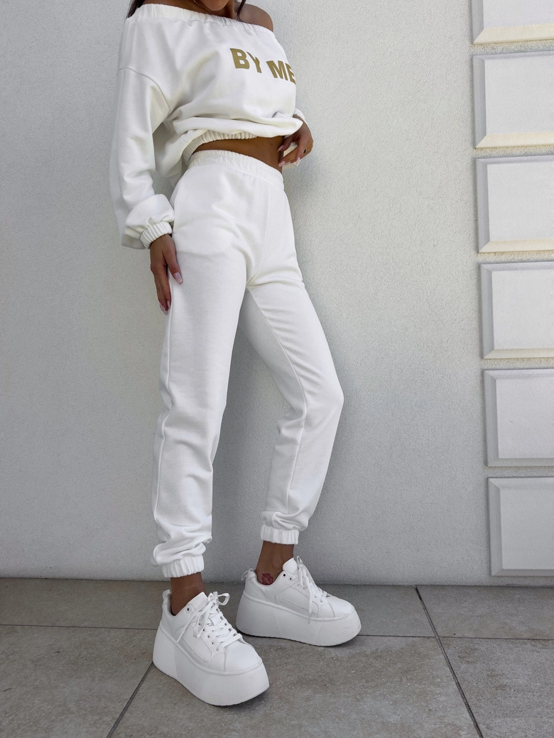 Spodnie dresowe CLASSIC - ecru