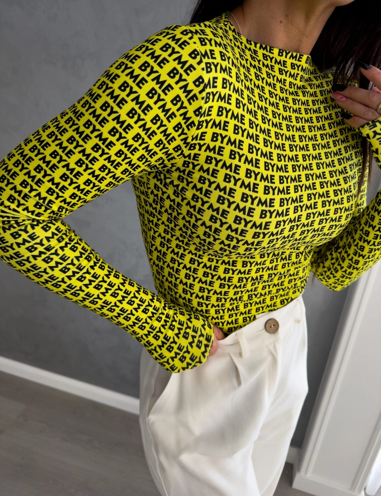 Bluzka SKIN literki – żółte