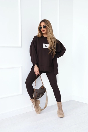 Bluza damska BG Kate | gorzka czekolada