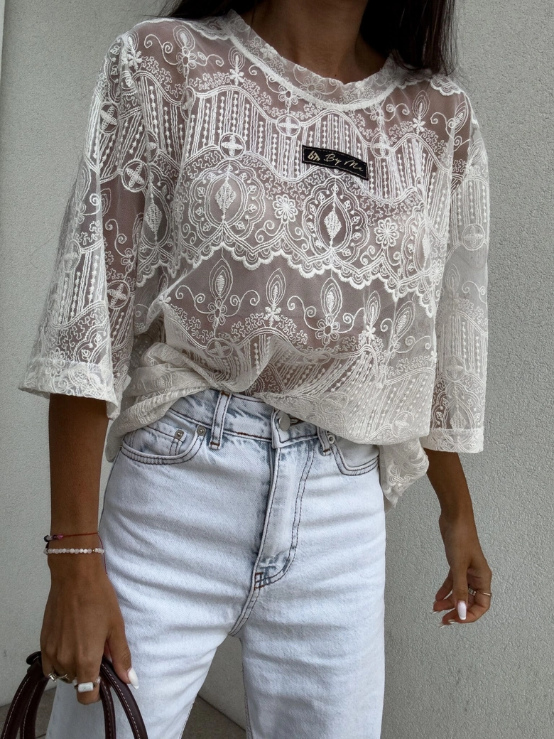 Bluzka PEROLA – ecru