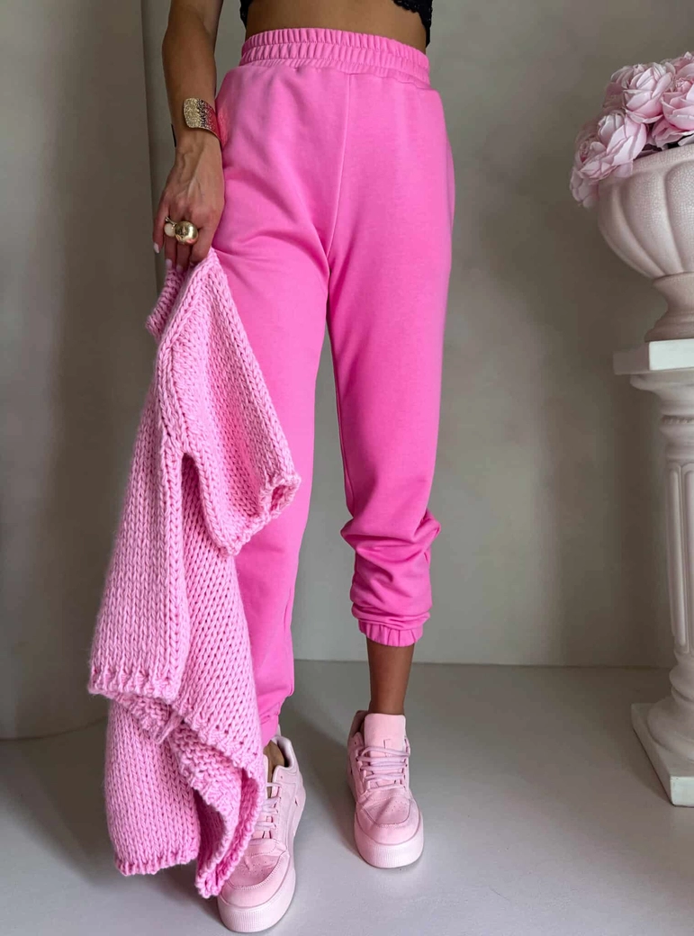 Spodnie dresowe CLASSIC - mocny róż