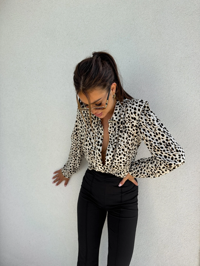 Koszula JACKSON print – panterka O17123