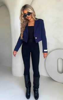 Marynarka dresowa SLIM - granatowa