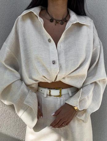 Koszula OVER SPRING natural – ecru