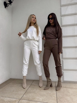 Komplet LOUIS - czekoladowy N18940