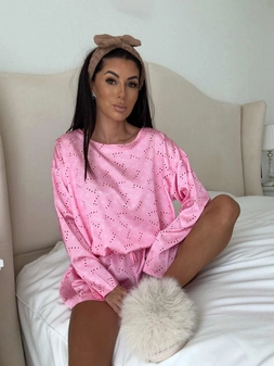 Piżamka CHRISTMAS różowa