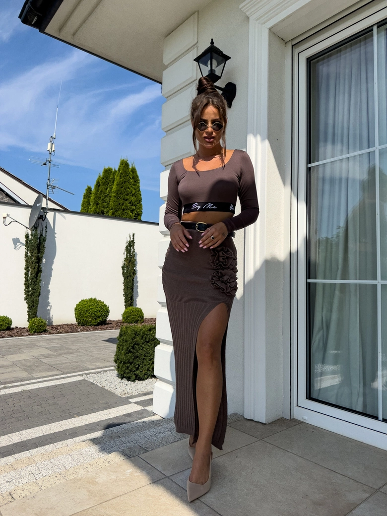 Bluzka ABBA - czekoladowa C16788