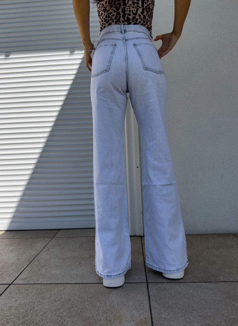 Jeansy MOM FIT FLARED – light jeans