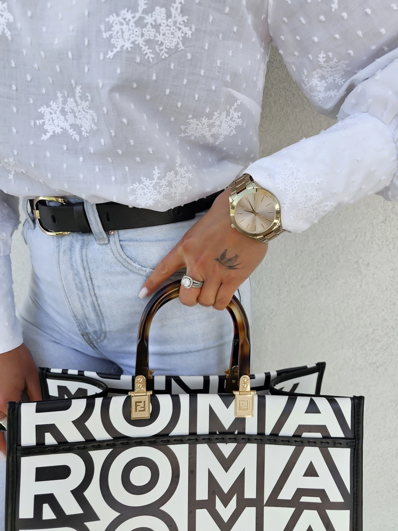 Bluzka MONICA kropeczki - ecru C18617